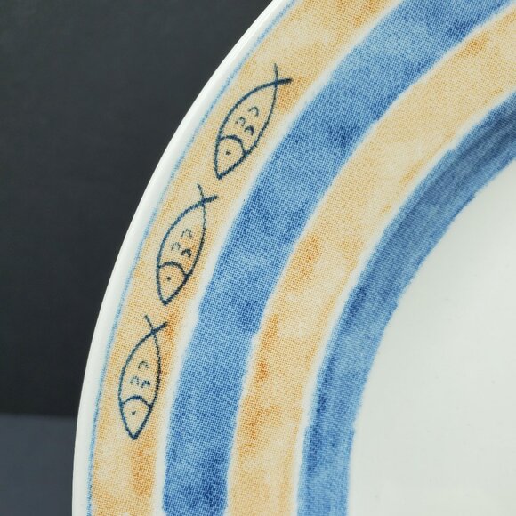 Churchill CCH16 Salad Plates Churchill Lighthouse Nautical Fish Border Plates - Picture 3 of 5